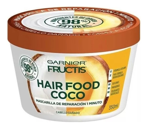 Mascarilla Capilar Hair Food Coco Garni - mL a $102