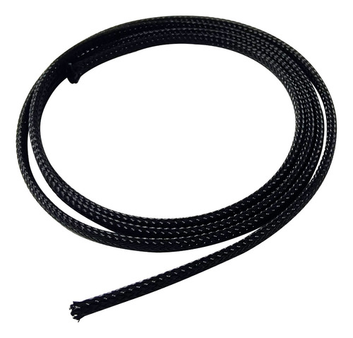 Malla Cubre Cable Piel De Serpiente Negro 3mm X 10mts