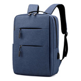 Mochila Notebook Slim Feminina Masculina Faculdade Azul