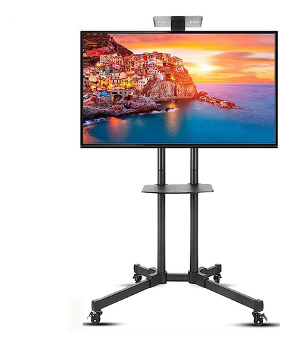 Unho Mobile Tv Cart Stand: Soporte De Tv De Pantalla Plana A