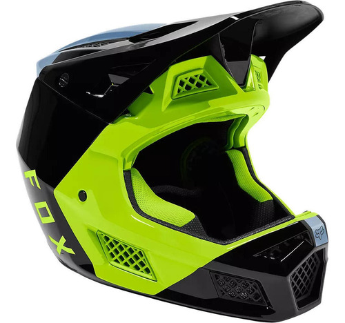 Casco Bicicleta Rampage Pro Carbon Mips Fuel Azul/amarillo 