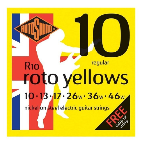 Cuerdas R10 Regular Rotosound Roto Yellows