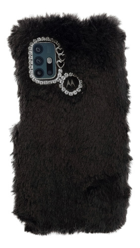 Funda A Pedido Peluche Piel Sintetica Strass Para iPhone 