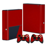 Skin Adesivo Xbox 360 Super Slim Vinil Vermelho Fosco