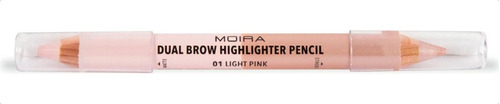 Lápiz Delineador Moira Cosmetics Dual Highlighter Para Cejas Color Light Pink