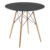 Mesa Tipo Eames 80 Cm Color Negro