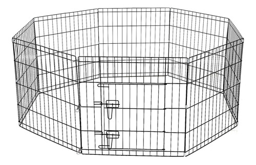 Corral Para Perros Mascotas 8 Paneles Plegables Jaula 76x61