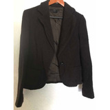 Blazer Sacó Corto De Mujer Marca Zara Color Café Talla 30 Mx