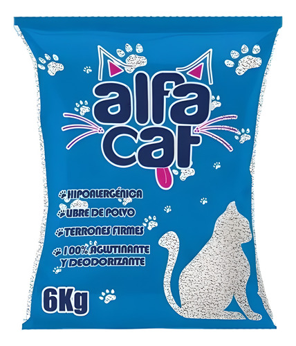 Arena Premium Alfa Cat Para Gato 20kg + 4kg Hipoalergénica