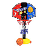 Aro Basketball+base Infantil Ajustable+pelota+inflador En Gr