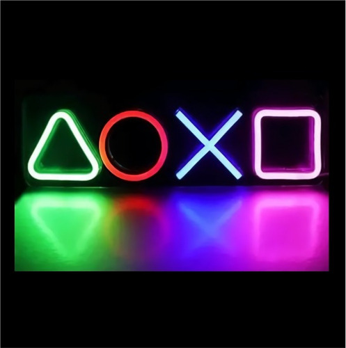 Cartel Luminoso Neón Led Playstation Mando