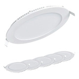 Pack 6 Panel Led Eco Embutido Redondo 18w