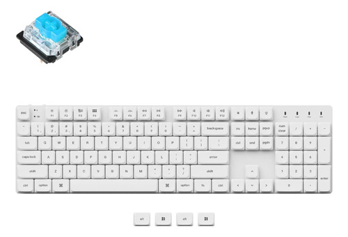 Teclado Mecanico Keychron K5se White Edicion Especial Pc Mac Color Del Teclado Blanco Idioma Inglés Us Internacional