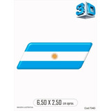 Calco Bandera Argentina Auto Resinada Dome Accesorio