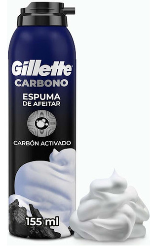 Espuma Para Afeitar Gillette Carbono X 155 Ml