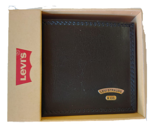 Billetera Levi's Original Negra Importada En Caja 