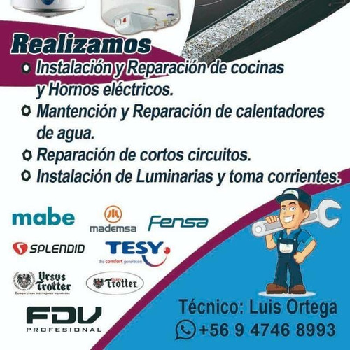 Reparación Encimeras, Cocinas, Hornos Y Termos Eléctricos