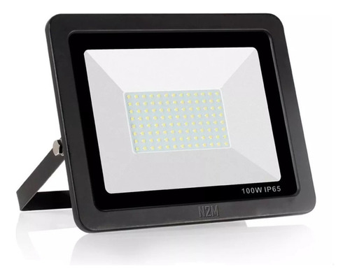 Reflector Led 100w Multiled Alta Potencia Foco Exterior Color De La Carcasa Negro Color De La Luz Blanco Frío