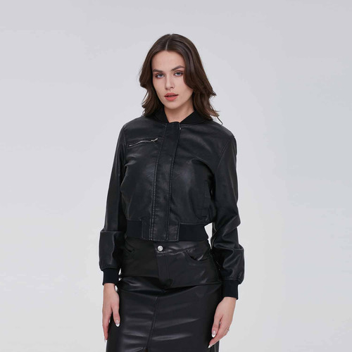 Chaqueta Mujer Bomber Negro Iii Fashion's Park