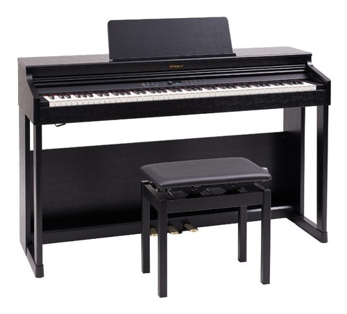 Teclado Piano Premium Digital Negro Roland Rp701-cb Banco