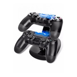 Base Cargadora Doble Para Controles Ps4 Divo Iv P4002 Negro