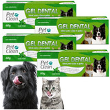 4 Gel Bucal Pet Morango Menta Tutti Chocolate Cães Gatos 