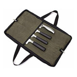 Chef Profesional Rollo De Cuchillo Resistente Bolsa De Lona 