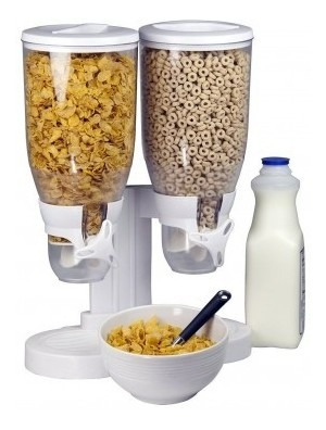 Dispensador De Cereal Y Alimentos Secos Doble Cotidiana 