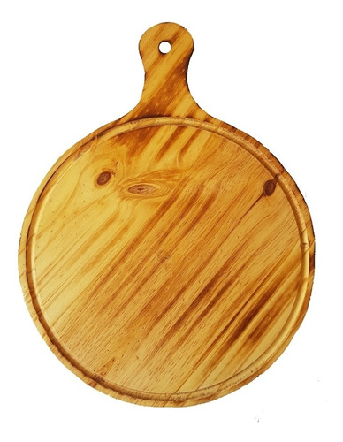 X10 Tablas Pizza Pizzera Asado Madera Corte C/ Mango 34cm