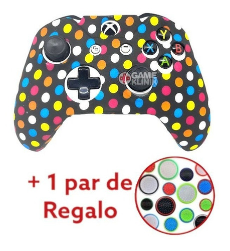 Funda Silicón Xbox One Control + Thumbs Protector Goma 34