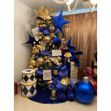 Decoracion Pino Navideño  14 Piezas Set  Azul      Hermoso