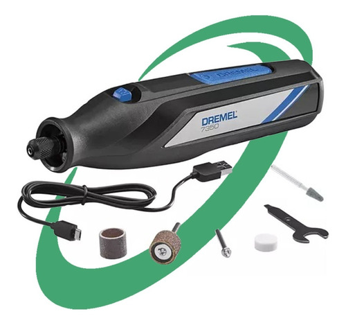 Minitorno Dremel Inalambrico Torno De Mano 7350 4v 5 Accs