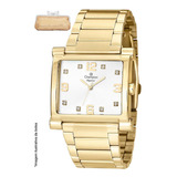 Relógio Champion Feminino Dourado 34mm + Estojo