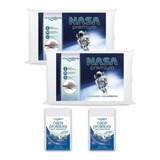 Kit Nasa Viva Conforto  2 Travesseiros Altura 10cm + 2 Capas