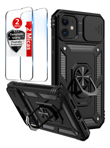 Funda Para iPhone 11 Con Uso Rudo Case Shock Carcasa + 2mica