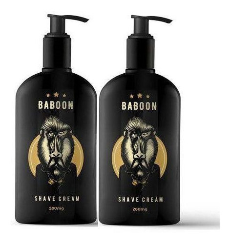 Kit - 2 Shave Cream  280 Ml - Creme De Barbear - Baboon