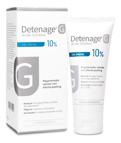 Gel Detenage G 10% Acido Glicolico Crema Facial Antiedad
