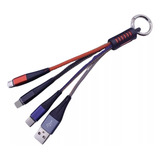 Cabo Recarga Multi Usb Curto/carga Rápida 3 Em 1 Usb Tipo C