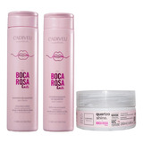 Kit Boca Rosa Hair Cadiveu Shampoo + Condicionador + Máscara