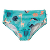 Sunga Infantil Slip Verão Verde Animals Malwee