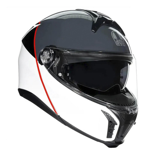 Casco Agv Tourmodular Balance Blanco/gris/rojo Con Plk