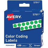 Etiqueta Redonda Verde Avery Td5731 1/4 Bl/450 Manual