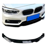 Spoiler Lip Compatible Con Marca Bmw 118i F20 Negro 3 Piezas