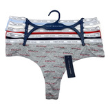 Paquete 5 Tangas Algodon Mujer Tommy Hilfiger Original