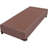 Cama Box Base Solteiro Suede Marrom (88x25)probel