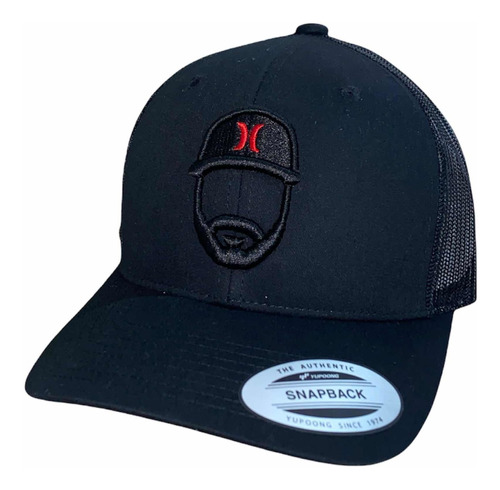 Gorra Barbon Hurley Trucker Curva Flexfit Yupoong Snapback