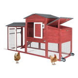 Gallinero Portatil Para Exterior 71p Color Rojo Ketive