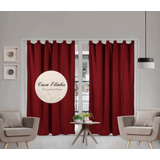 Cortina De Ambiente Madras Lisa Con Boton