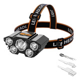 Linterna Super Brillante Minero 5 Led Irm T21 Banda Elástica