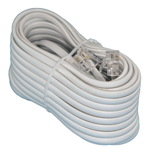 Cable 8 Mts Telefono Modem Con Fichas Plug Rj11 M/m X 2 Htec